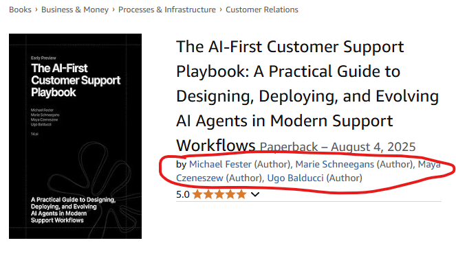 Announcing our book: The AI customer support playbook